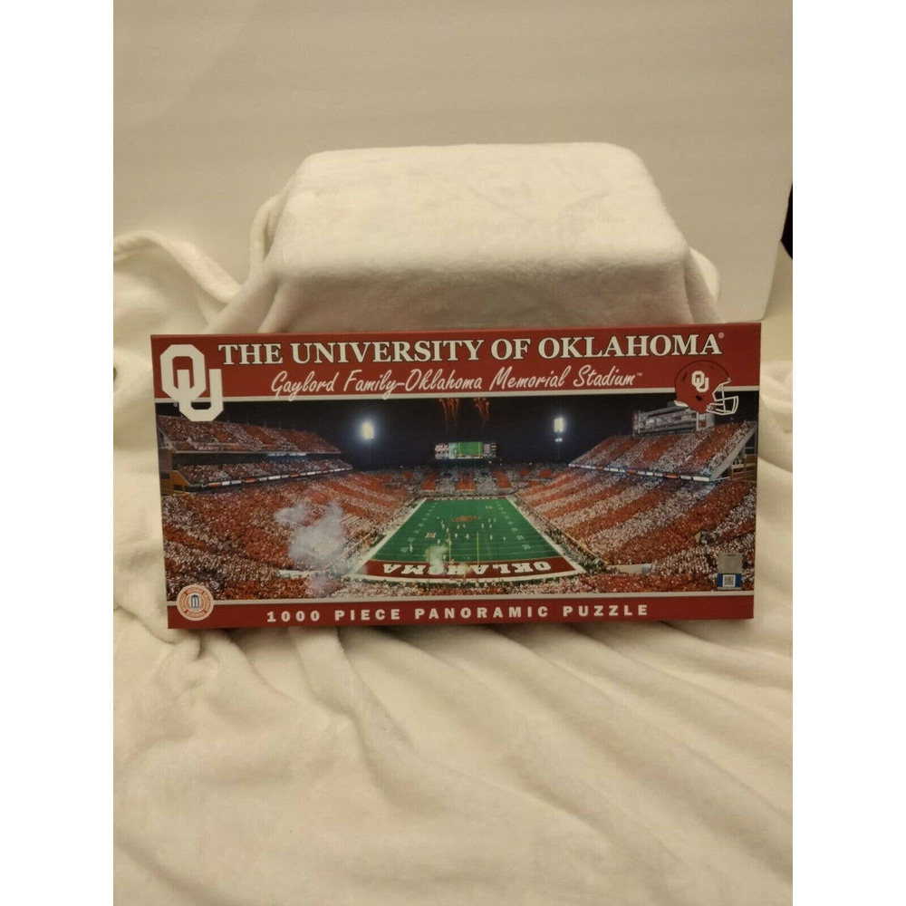 Offical 1000 Piece Panoramic Puzzle Oklahoma Memorial Stadium Gaylord Family